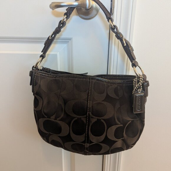 Coach Sateen Shoulder Bag Soho Hobo - Dark Brown & Wallet, No. H0868-12675 - Picture 12 of 13